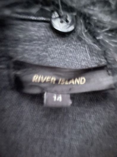 Black Denim Jacket from River Island