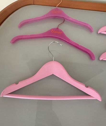 Selection of pink hangers for children