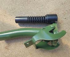 Fuel funnel for Jerrycan Metal, Rubber, green