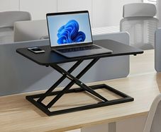 Adjustable height desk converter