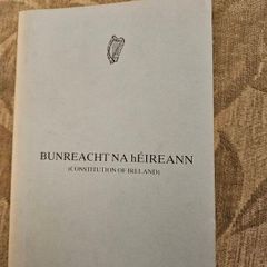 Bunreacht Na Heireann. Constitution Of Ireland. Paperback In Good Condition. See Photos For Same.