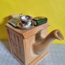 Rare Collectible Miniature Royal Albert 'Old Country Roses' Bedside Cabinet Teapot by Cardew Design Image 5
