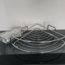 Chrome Corner Shower Caddy With Suction Fix Image 3