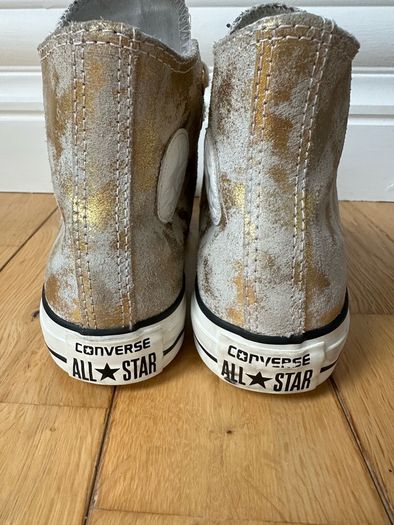 Gold Converse Boots