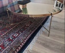 Brass and mirror coffee table