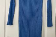 Monki Blue Ribbed Knit Midi Dress - New with Tags - Size M