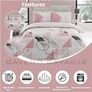 SALE | Metalic Marble Duvet Cover Sets, Reversible Triangle Bedding Double Bed Set, Washable Quilt Covers, Pink Image 3