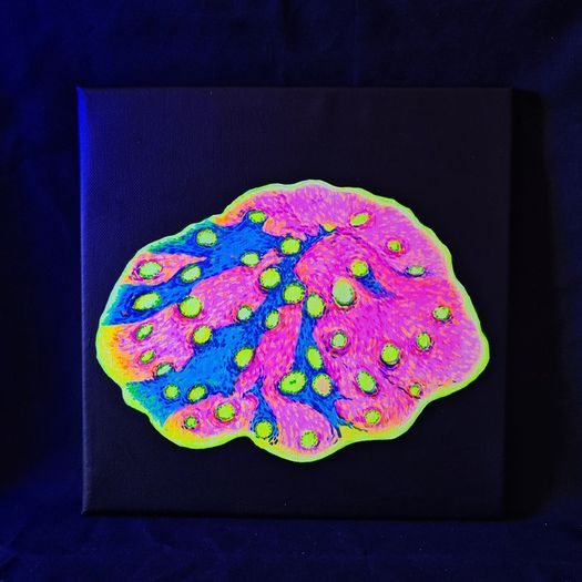 UV Blacklight Coral Reef Wall Art Painting