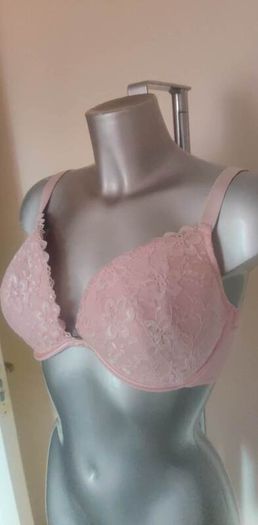 Secret Possessions pink lace underwired padded bra size UK36 E EU80 E Postage included