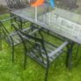 Cast iron table and chairs Image 2