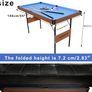 Foldable Games Table 3 in 1 Combo Game Table, Folding Pool Table/Billiard Snooker Table, Air Hockey Table, Table Tennis Table with All Accessories, 55 Inch Image 5