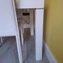 Dining Table+6 White Leather Dining Chairs Image 3