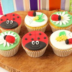 cupcake toppers farm animals ladybugs