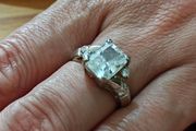 Sterling Silver Ring - Size Q - Stamped for Silver (S52)