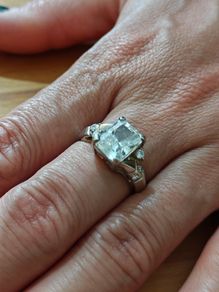 Sterling Silver Ring - Size Q - Stamped for Silver (S52)