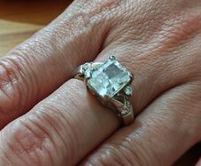 Sterling Silver Ring - Size Q - Stamped for Silver (S52)
