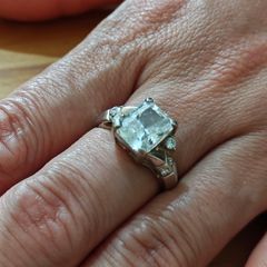 Sterling Silver Ring - Size Q - Stamped for Silver (S52)