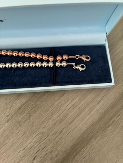 Newbridge Rodium Plate Small Bead Bracelet x 2