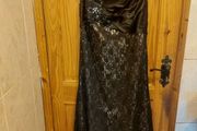 Dynasty London debs/evening gown black lace and sequin free postage