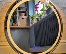 LED Bathroom Mirror Antifog Demister Round 60cm