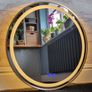 LED Bathroom Mirror Gold Demister Defogger Dual LED Image 4