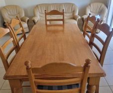 Kitchen table and chairs pine