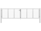 Garden Gate Galvanised Steel 415x175 cm Silver