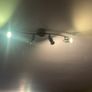 4 LED Ceiling Spotlights on a curved bar. Image 4