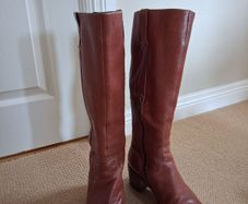 Reduced - Tan leather Ecco knee high boots