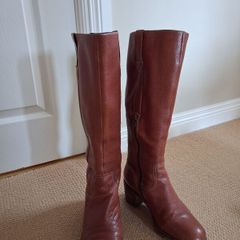 Reduced - Tan leather Ecco knee high boots