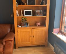 solid oak bookcase