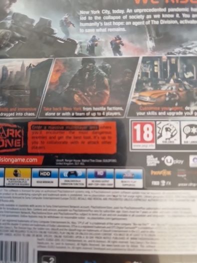 Tom Clancy s The Devision PlayStation4 Ps4 Games Original