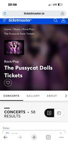 Pussycat dolls standing tickets Dublin