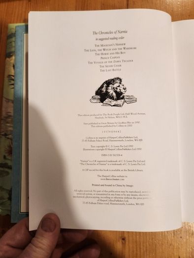 The Chronicals Of Narnia Compilation.  2 Books In Presentation Folder. Large Volume Hardback In Very Good Condition.