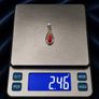 Vintage 925 Sterling Silver Signed Flame Teardrop Pendant Image 10