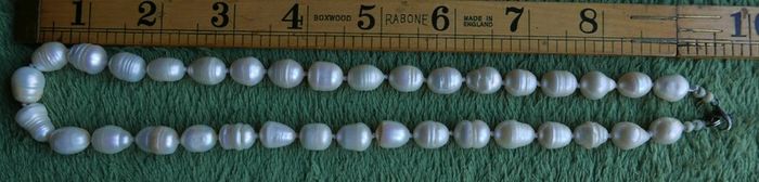 Vintage White Baroque Pearl Necklace