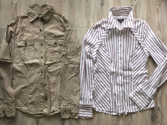 Woman's shirts tops short long 3/4 sleeves blouses size S size small