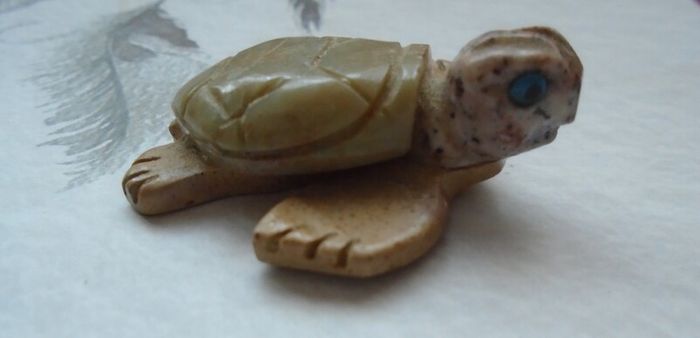 Soapstone turtle ornament, Ornament, Carving,