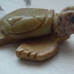 Soapstone turtle ornament, Ornament, Carving,