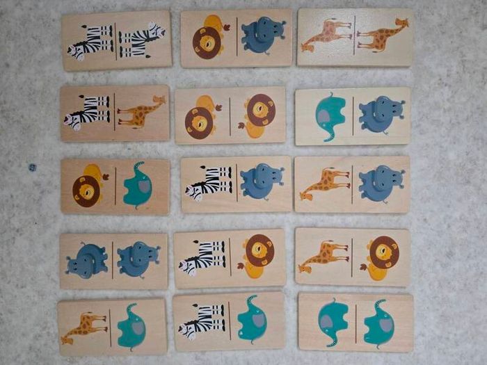 Double sided kid dominoes