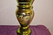 Vintage green glass vase