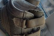 leather shoes baby boy size 22 like new