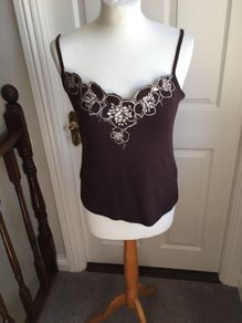 Vest Top Betty Jackson Size 14 Brown
