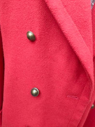 Red Double breasted overcoat uk20
