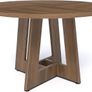 Round Dining Table for 4-6 People, Brown Kitchen Table, 120CM Farmhouse Dinning Tables, No Shaking, More Durable, for Kitchen and Living Room, Easy to Assemble (only table) Image 6