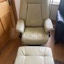 armchair with massage system and stool Image 2
