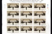 2007 Ireland 150th Anniversary of The Natural History Museum Commemorative Stamp Sheetlet Plate 1B1B1B1B Fine Used with Dublin cancel of 25th October 2007 (Frist day of issue)