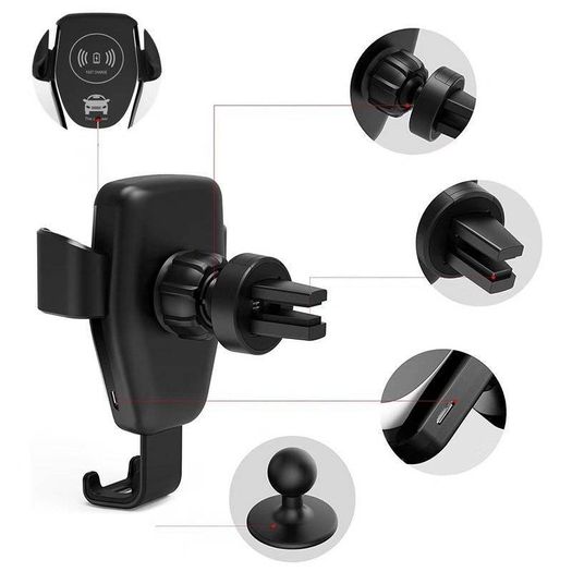 New Universal 10W Smart Induction Gravity Car Holder Fast Charge Charger #1364