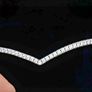 Pandora Sparkling Wishbone Bangle Brand New Image 6