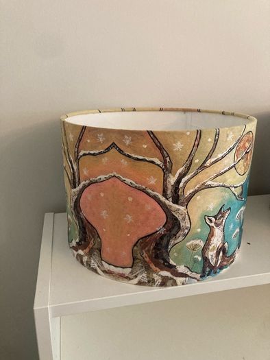 Dawn Maciocia Designer Lampshades Fox and Barn Owl Pair